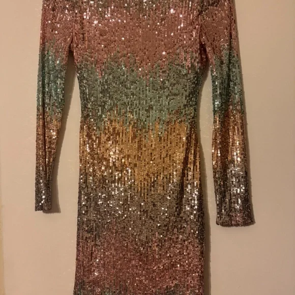multicolor glitter dress Multicolor Glitter Mini Dress